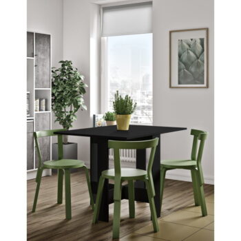 Rozkladací jedálenský stôl s čiernou doskou 76x28 cm Papillon – TemaHome - Image 2