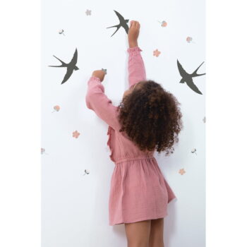 Hárok samolepiek 30x42 cm Flowers & Swallows – Lilipinso - Image 2