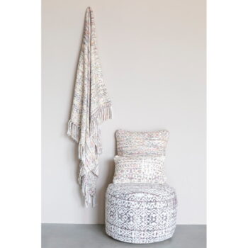 Bavlnený pléd White Label Liv Plum, 130 x 170 cm - Image 5