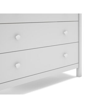 Biela nízka detská komoda z borovicového dreva 100x80 cm Max – Marckeric – Obrázok 10