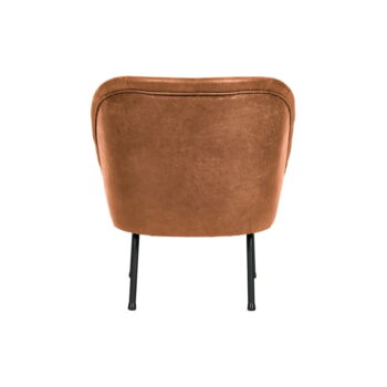 Koňakovohnedé kreslo z recyklovanej kože BePureHome Vogue - Image 4