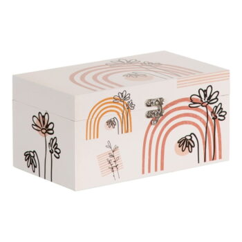 Krémové dekoratívne úložné boxy v súprave 2 ks 30x18x15 cm Flowers – Ixia – Obrázok 2