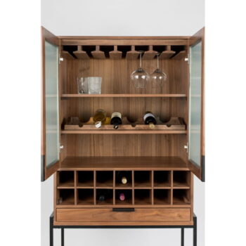 Vinotéka v dekore orecha v prírodnej farbe počet fliaš 20, 88,5x180,5 cm Trabis – Zuiver – Obrázok 4