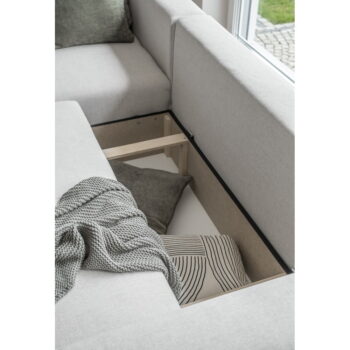Krémovobiela rozkladacia rohová pohovka (variabilná) Homely Tommy – Miuform - Image 10