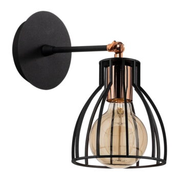 Nástenné svietidlo v čiernej a bronzovej farbe ø 15 cm Kemah – Opviq lights – Obrázok 4