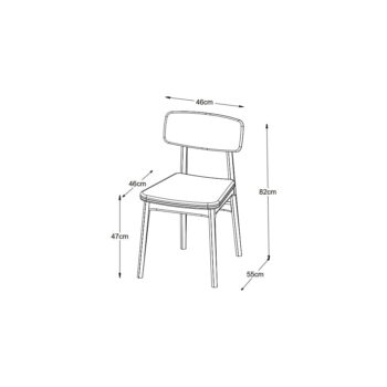 Jedálenská stolička v prírodnej farbe Livo – Unique Furniture – Obrázok 7