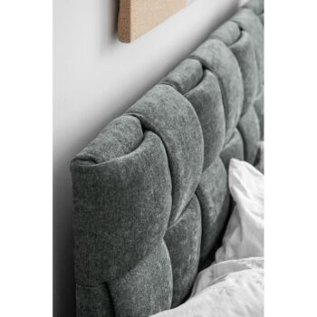 Svetlozelená čalúnená dvojlôžková posteľ s roštom 180x200 cm Eve – Miuform - Image 7