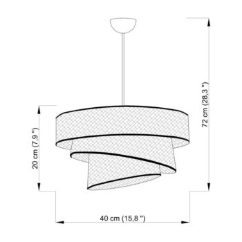 Závesné svietidlo v bielo-zlatej farbe s textilným tienidlom ø 40 cm Couper – Opviq lights - Image 4