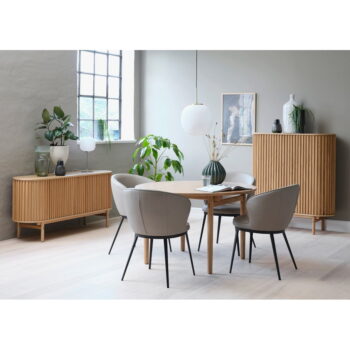 Okrúhly rozkladací jedálenský stôl v dekore duba ø 120 cm Carno – Unique Furniture – Obrázok 4