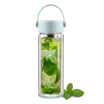 Sklenená fľaša v mentolovej farbe 350 ml Fuori – Vialli Design - Image 8