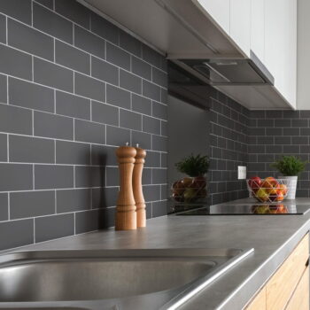 Súprava samolepiek na kachličky 30 ks 20x10 cm Subway Tiles Grey - Ambiance - Image 2