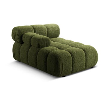 Zelený modul pohovky z textílie bouclé (ľavý roh) Bellis – Micadoni Home - Image 4