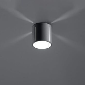 Sivé stropné svietidlo s kovovým tienidlom Vulco – Nice Lamps - Image 3