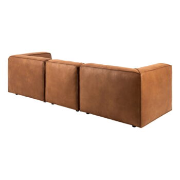 Koňakovohnedá rohová pohovka z recyklovanej kože Bonami Selection Fairfield, pravý roh, 282 cm - Image 6