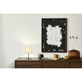 Čierno-béžová stolová lampa s textilným tienidlom (výška 30 cm) Kate – Fischer & Honsel - Image 2