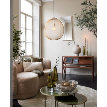 Závesné svietidlo v zlatej farbe s kovovým tienidlom ø 40 cm Moroc – Light & Living - Image 2