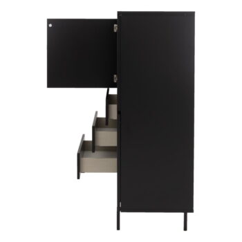Čierna vysoká komoda 120x133 cm Plain – Tenzo - Image 5