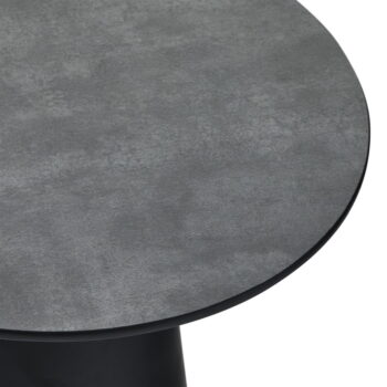 Konferenčný stolík v tmavosivej a čiernej farbe s doskou v dekore mramoru ø 45 cm Tango – Furnhouse - Image 6