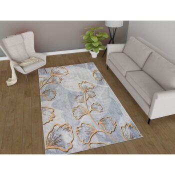 Prateľný koberec v sivej a zlatej farbe 160x230 cm Dainty – Vitaus – Obrázok 2