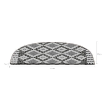 Sivé nášľapy na schody v súprave 16 ks 20x65 cm Boxes – Vitaus - Image 5