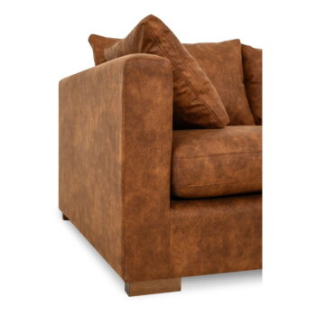 Koňakovohnedá pohovka z imitácie kože 175 cm Hamburg – Scandic – Obrázok 6