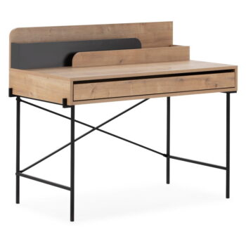 Pracovný stôl z dubového dreva so sekretárom 60x113 cm Lila – Marckeric – Obrázok 3