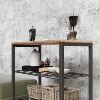 Čierny kovový botník Layk – Kalune Design – Obrázok 3