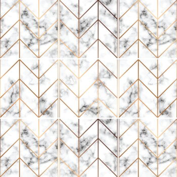 Sada 9 samolepiek na stenu Ambiance Marble and Gold Line, 20 x 20 cm - Image 2