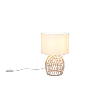 Stolová lampa v bielo-prírodnej farbe (výška 38 cm) Rike – Trio – Obrázok 4