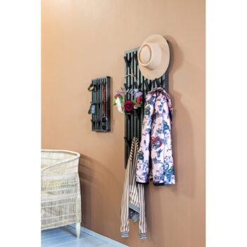 Tmavohnedý vešiakový panel z dubového dreva 46x100x8 cm Parco – Spinder Design - Image 3