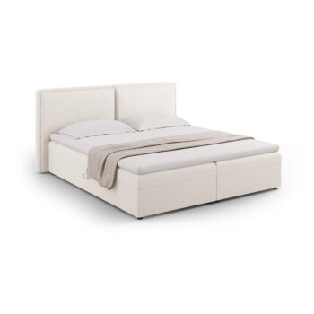 Krémová boxspring posteľ s úložným priestorom 140x200 cm Arendal – Cosmopolitan Design - Image 2