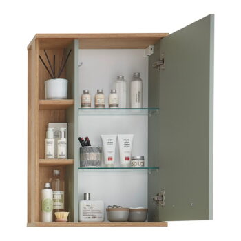 Zelená závesná kúpeľňová skrinka v dekore duba 51x75 cm Set 963 - Pelipal – Obrázok 3