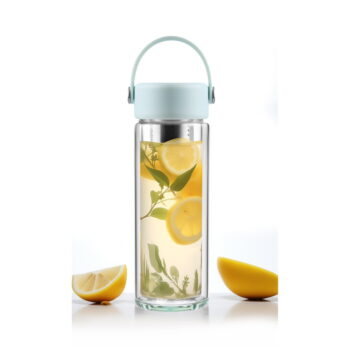 Sklenená fľaša v mentolovej farbe 350 ml Fuori – Vialli Design - Image 9