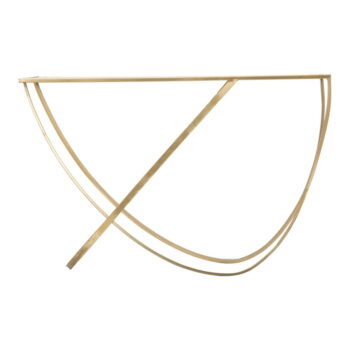 Konzolový stolík so sklenenou doskou v čierno-zlatej farbe 40x120 cm Ring – Mauro Ferretti - Image 6