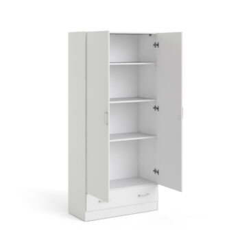 Biela šatníková skriňa 79x170 cm Space – Tvilum - Image 6