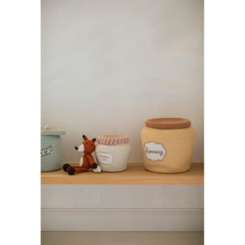 Krémový látkový detský kôš na hračky ø 20x23 cm Jam Jar – Lorena Canals - Image 11