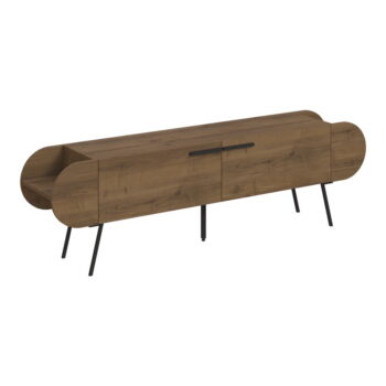 TV stolík v dekore orecha v prírodnej farbe 195x57 cm Saluso – Marckeric - Image 2