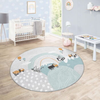 Prateľný detský koberec ø120 cm Snowy Hills – Mila Home - Image 5