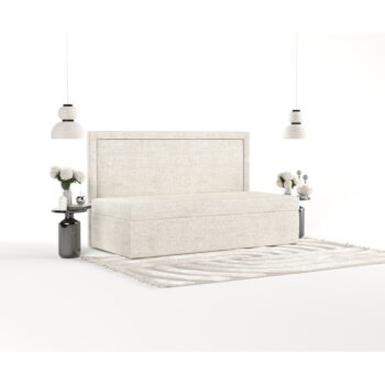Krémovobiela čalúnená jednolôžková posteľ 100x200 cm Scala – Maison de Rêve - Image 8