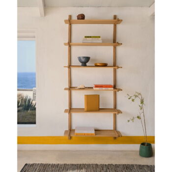Modulárny policový systém z dubového dreva v prírodnej farbe 110x202 cm Sitra – Kave Home - Image 2