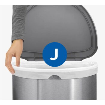 Pedálový odpadkový kôš z nerezovej ocele 45 l – simplehuman – Obrázok 5