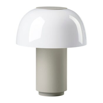 Sivá hliníková LED stmievateľná stolová lampa (výška 22 cm) Harvest – Zone