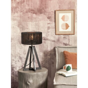 Čierna stolová lampa s tienidlom z juty (výška 51 cm) Iguazu – Good&Mojo – Obrázok 3