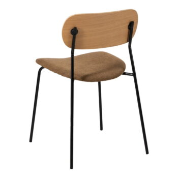 Jedálenská stolička v hnedej a prírodnej farbe v súprave 4 ks Moe – Ixia - Image 8