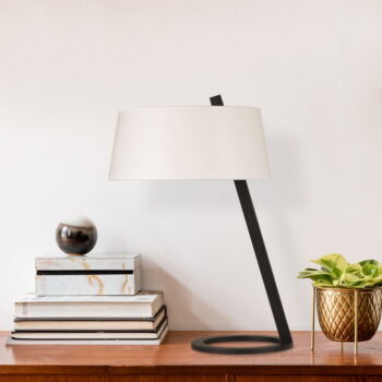 Bielo-čierna stolová lampa (výška 55 cm) Salihini – Opviq lights – Obrázok 2