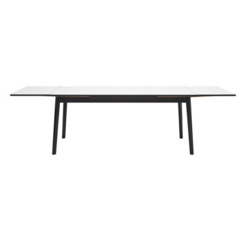 Čiernobiely rozkladací jedálenský stôl v dubovom dekore Hammel Single, 180 x 90 cm - Image 2