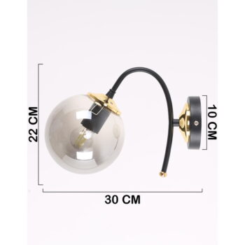 Čierne/sivé nástenné svietidlo ø 15 cm Yoyo – Squid Lighting - Image 4