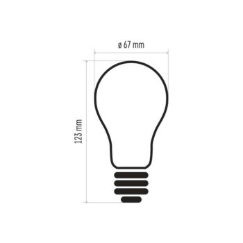 LED žiarovka EMOS Filament A67 Neutral White, 17W E27 - Image 3