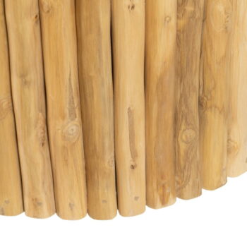Okrúhly odkladací stolík z tíkového dreva ø 70 cm Akar – Ixia - Image 7