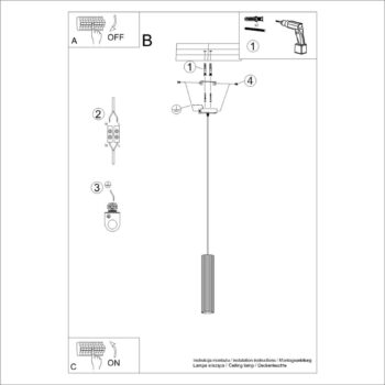 Závesné svietidlo v zlatej farbe Gleam – Nice Lamps - Image 3